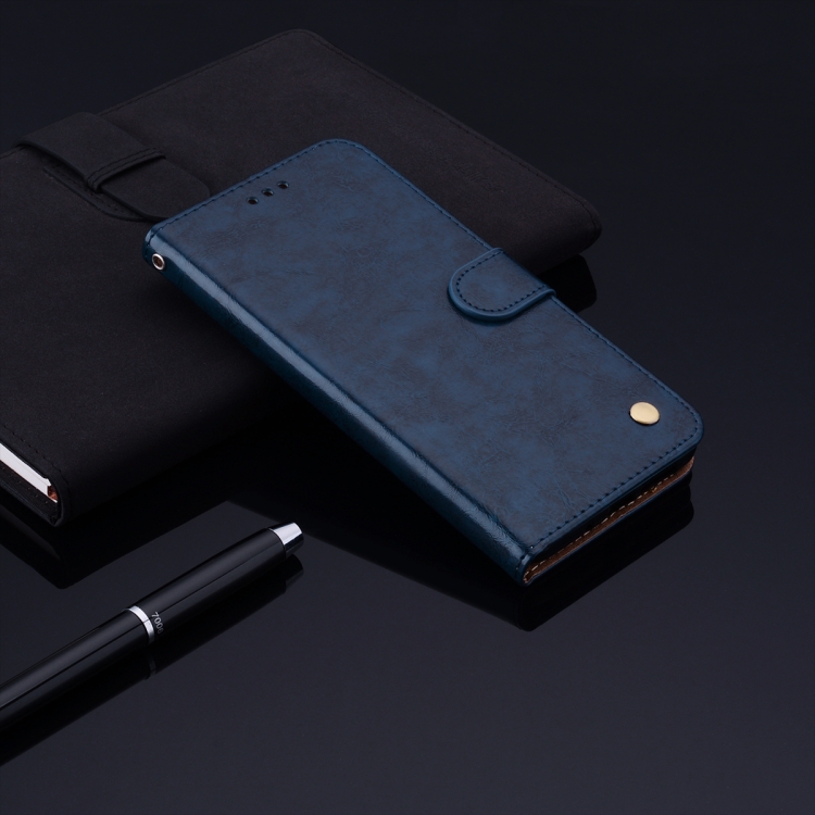 Oil Wax Texture Shockproof Flip Leather Phone Case For iPhone 15(Blue) Oil Wax Texture Shockproof Flip Leather Phone Case For iPhone 15(Blue)
