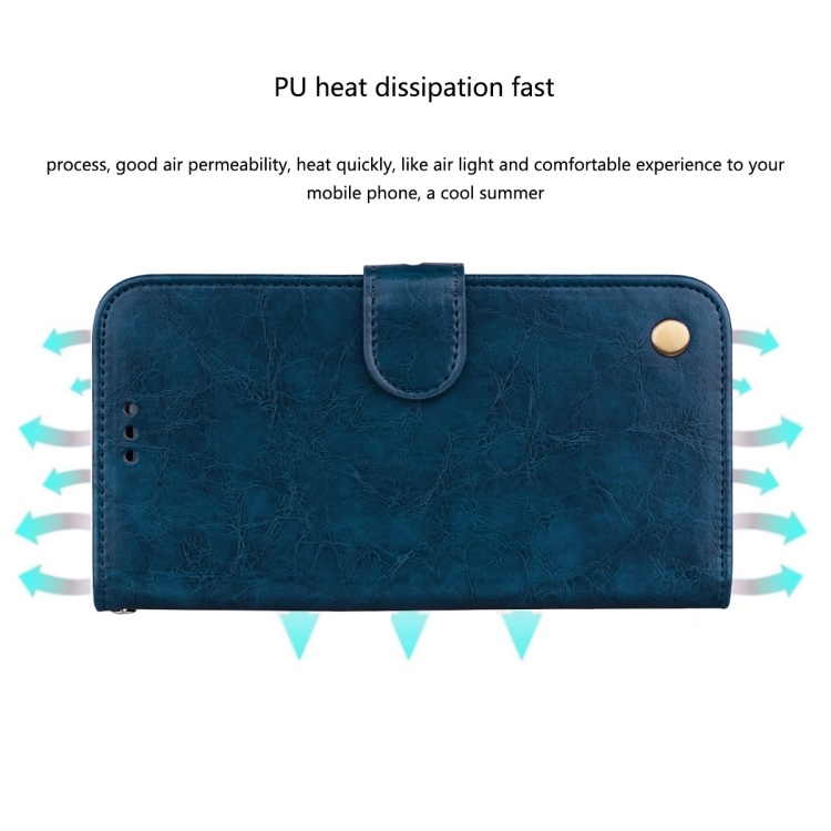 Oil Wax Texture Shockproof Flip Leather Phone Case For iPhone 15(Blue) Oil Wax Texture Shockproof Flip Leather Phone Case For iPhone 15(Blue)