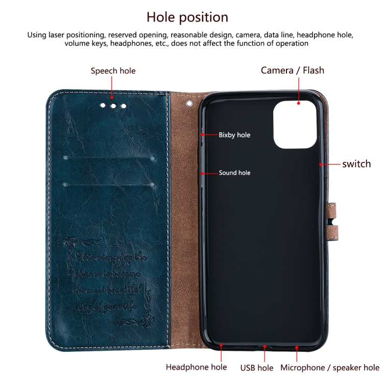 Oil Wax Texture Shockproof Flip Leather Phone Case For iPhone 15(Blue) Oil Wax Texture Shockproof Flip Leather Phone Case For iPhone 15(Blue)