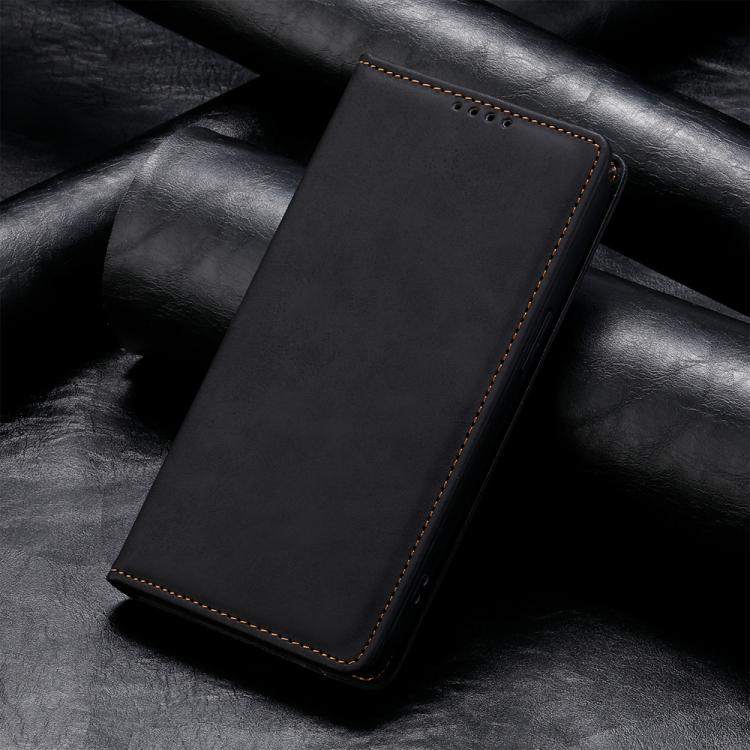 For Redmi Note 15 Pro+ 5G 163.3mm / Poco M8 Pro 5G Business Solid Color Magnetic RFID Leather Phone Case(Black)