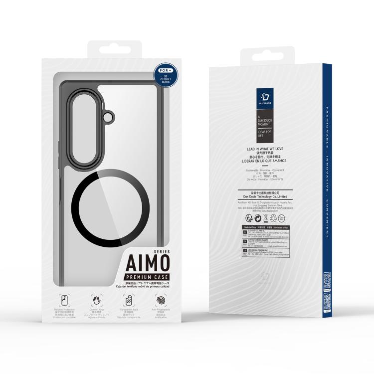 For Samsung Galaxy Z Fold8 Ultra / Fold7 5G DUX DUCIS Aimo Mag Series TPU + PC MagSafe Frosted Feel Phone Case(Black)