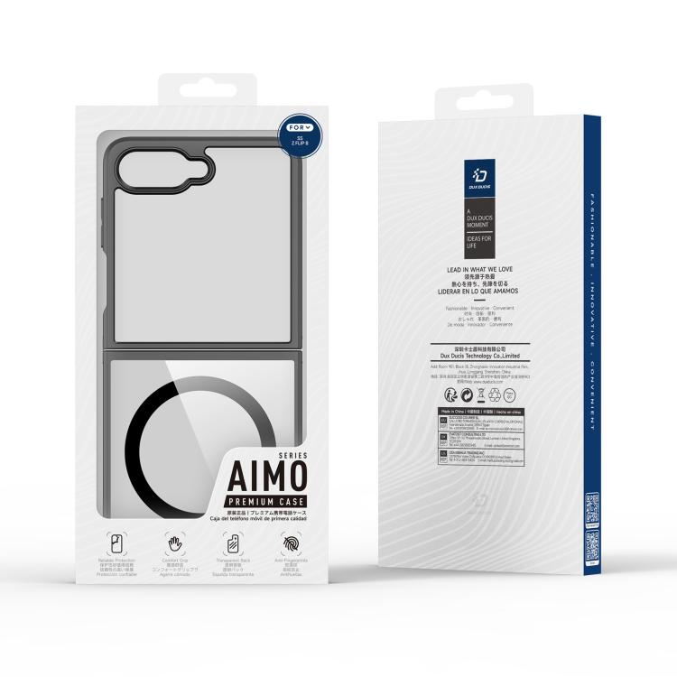 For Galaxy Z Flip8 5G DUX DUCIS Aimo Mag Series TPU + PC MagSafe Frosted Feel Phone Case(Black)