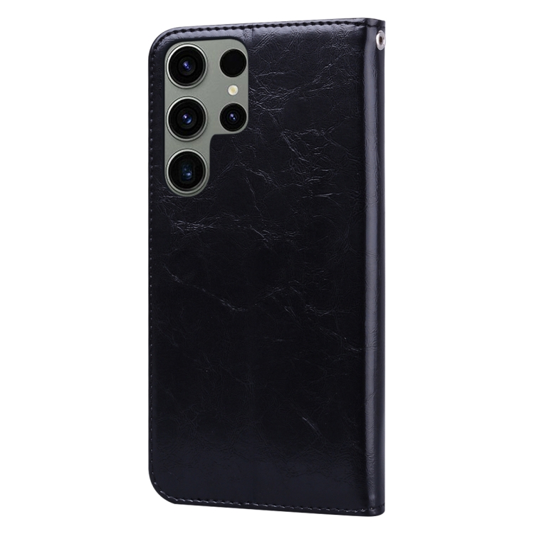 ForSamsung Galaxy S24 Ultra Oil Wax Texture Shockproof Flip Leather Phone Case(Black) ForSamsung Galaxy S24 Ultra Oil Wax Texture Shockproof Flip Leather Phone Case(Black)