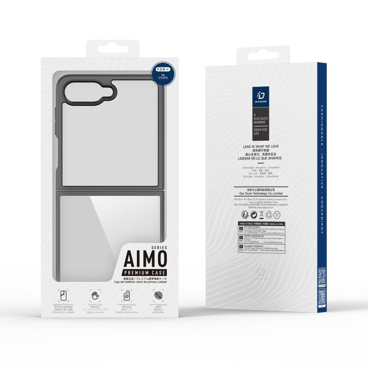 For Galaxy Z Flip8 5G DUX DUCIS Aimo Series  Frosted Feel Phone Case(Black)