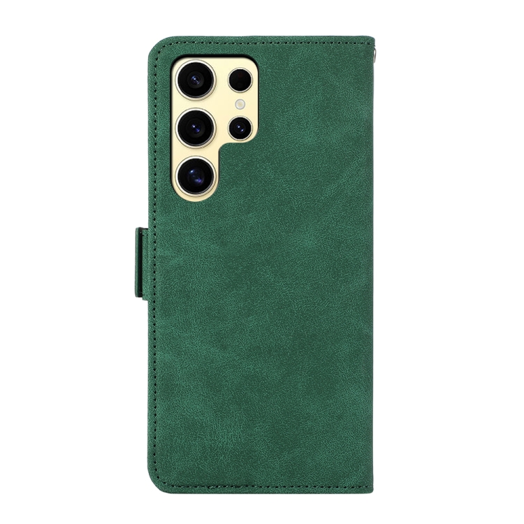 For Samsung Galaxy S22 Ultra 5G ABEEL Frosted Magnetic RFID Leather Phone Case(Green) For Samsung Galaxy S22 Ultra 5G ABEEL Frosted Magnetic RFID Leather Phone Case(Green)