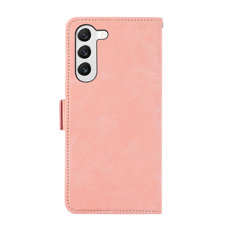 For Samsung Galaxy S23+ 5G ABEEL Frosted Magnetic RFID Leather Phone Case(Pink) For Samsung Galaxy S23+ 5G ABEEL Frosted Magnetic RFID Leather Phone Case(Pink)
