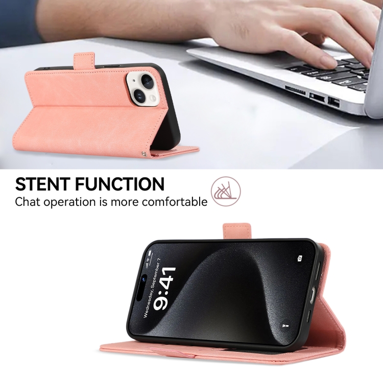 For Samsung Galaxy S23+ 5G ABEEL Frosted Magnetic RFID Leather Phone Case(Pink) For Samsung Galaxy S23+ 5G ABEEL Frosted Magnetic RFID Leather Phone Case(Pink)