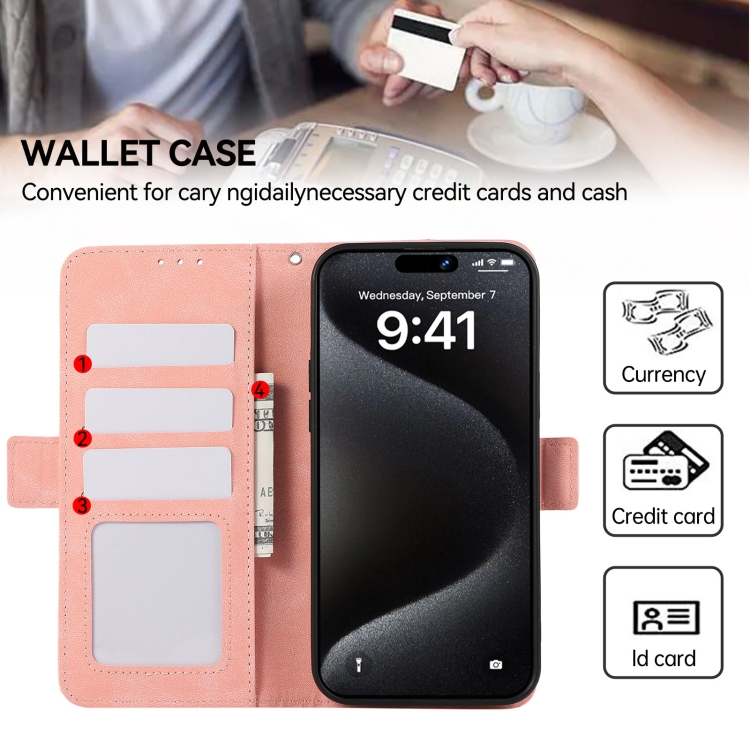 For Samsung Galaxy S23+ 5G ABEEL Frosted Magnetic RFID Leather Phone Case(Pink) For Samsung Galaxy S23+ 5G ABEEL Frosted Magnetic RFID Leather Phone Case(Pink)