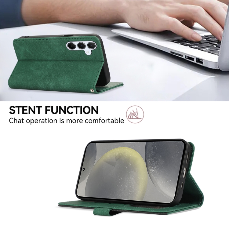 For Samsung Galaxy S23 Ultra 5G ABEEL Color Block Magnetic RFID Leather Phone Case(Green-Black) For Samsung Galaxy S23 Ultra 5G ABEEL Color Block Magnetic RFID Leather Phone Case(Green-Black)