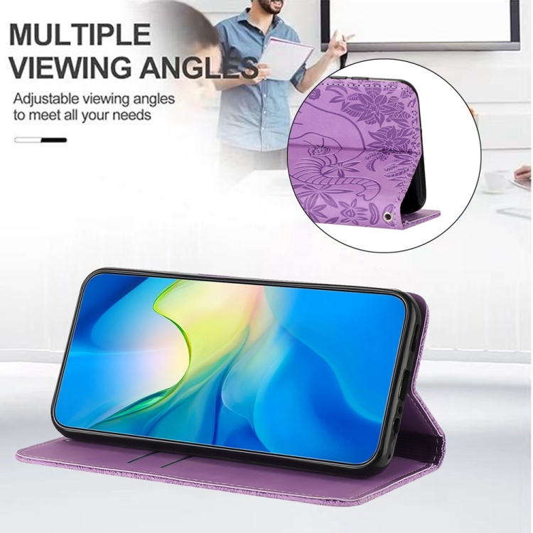 For iPhone 14 Plus Retro Elephant Embossed Leather Phone Case(Purple) For iPhone 14 Plus Retro Elephant Embossed Leather Phone Case(Purple)