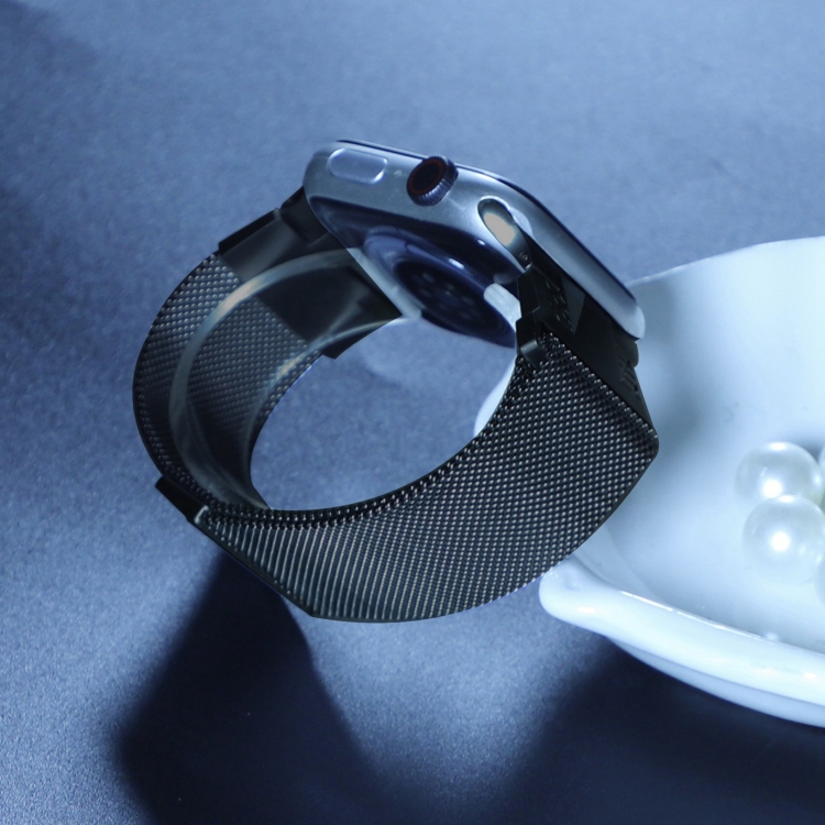 For Apple Watch Series 42mm Mecha Style Milanese Metal Watch - Main Image