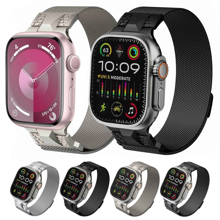 Apple Watch Series 2 42mm メカスタイル ミラネーゼメタル時計バンド 