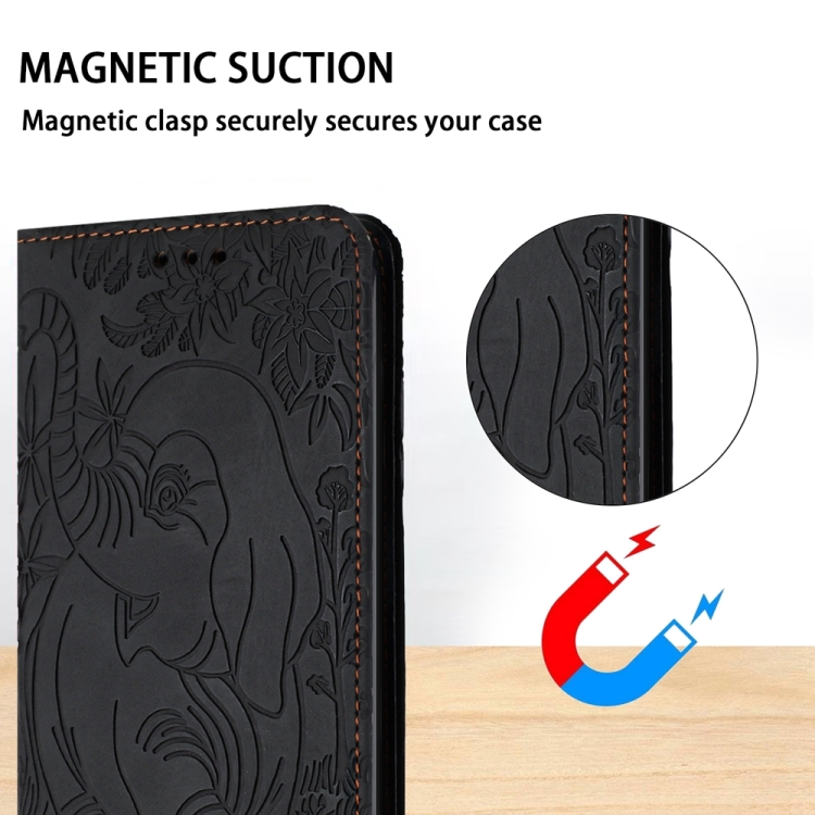 For Samsung Galaxy S24 Ultra 5G Retro Elephant Embossed Leather Phone Case(Black) For Samsung Galaxy S24 Ultra 5G Retro Elephant Embossed Leather Phone Case(Black)