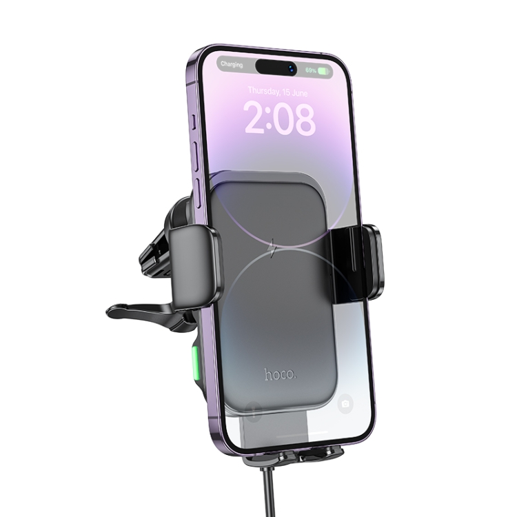 hoco HW10 Jenny Three-axis Linkage Wireless Fast Charging Car Air Outlet Holder(Black) hoco HW10 Jenny Three-axis Linkage Wireless Fast Charging Car Air Outlet Holder(Black)