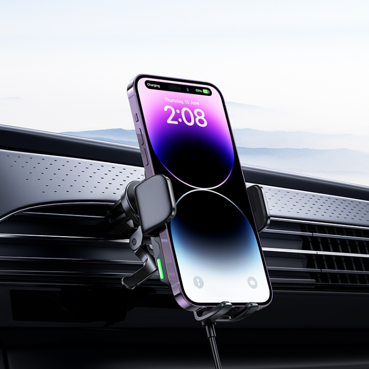 hoco HW10 Jenny Three-axis Linkage Wireless Fast Charging Car Air Outlet Holder(Black) hoco HW10 Jenny Three-axis Linkage Wireless Fast Charging Car Air Outlet Holder(Black)