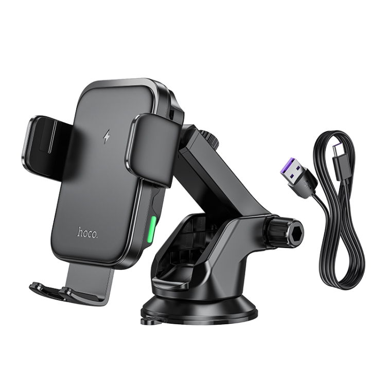 hoco HW11 Jenny Three-axis Linkage Wireless Fast Charging Car Center Console Holder(Black) hoco HW11 Jenny Three-axis Linkage Wireless Fast Charging Car Center Console Holder(Black)