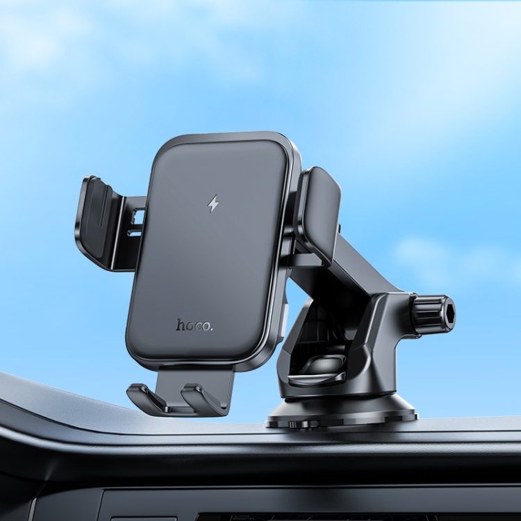 hoco HW11 Jenny Three-axis Linkage Wireless Fast Charging Car Center Console Holder(Black) hoco HW11 Jenny Three-axis Linkage Wireless Fast Charging Car Center Console Holder(Black)