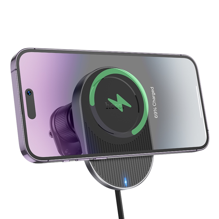 hoco HW12 Guardian Magnetic Wireless Fast Charging Car Air Outlet Holder(Black Grey) hoco HW12 Guardian Magnetic Wireless Fast Charging Car Air Outlet Holder(Black Grey)