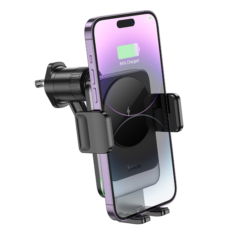 hoco HW13 Speed Wireless Fast Charging Car Air Outlet Holder(Metal Black) hoco HW13 Speed Wireless Fast Charging Car Air Outlet Holder(Metal Black)