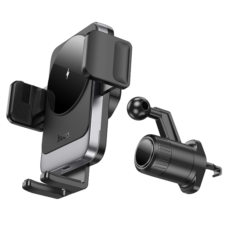 hoco HW13 Speed Wireless Fast Charging Car Air Outlet Holder(Metal Black) hoco HW13 Speed Wireless Fast Charging Car Air Outlet Holder(Metal Black)
