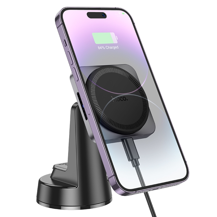 hoco HW16 Speed Magnetic Wireless Fast Charging Car Center Console Holder(Metal Black) hoco HW16 Speed Magnetic Wireless Fast Charging Car Center Console Holder(Metal Black)