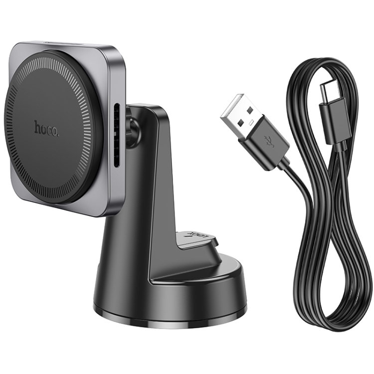 hoco HW16 Speed Magnetic Wireless Fast Charging Car Center Console Holder(Metal Black) hoco HW16 Speed Magnetic Wireless Fast Charging Car Center Console Holder(Metal Black)