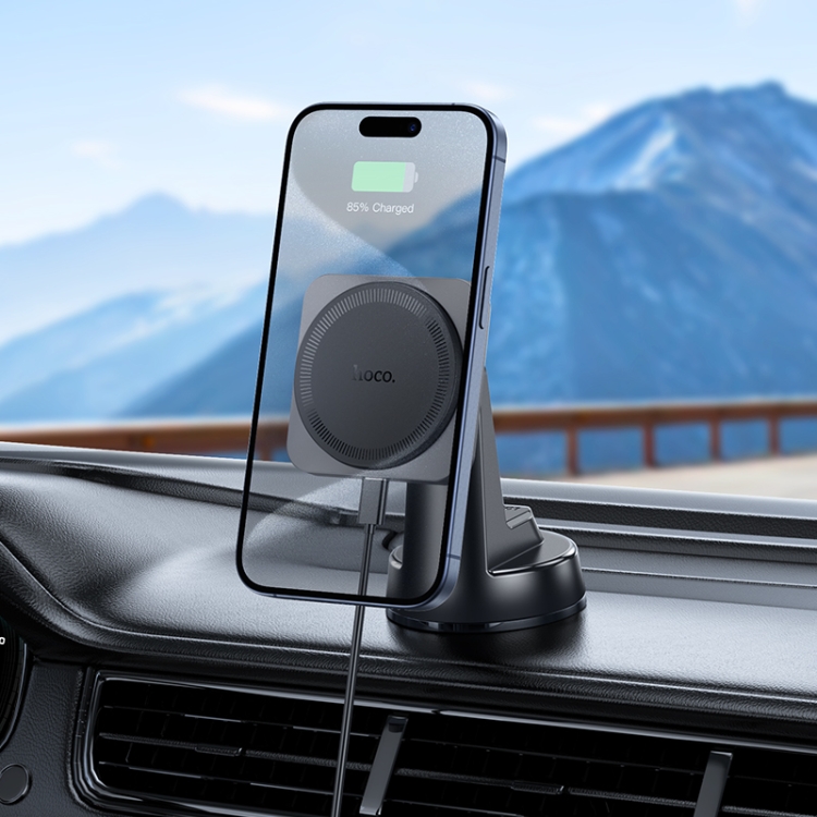 hoco HW16 Speed Magnetic Wireless Fast Charging Car Center Console Holder(Metal Black) hoco HW16 Speed Magnetic Wireless Fast Charging Car Center Console Holder(Metal Black)