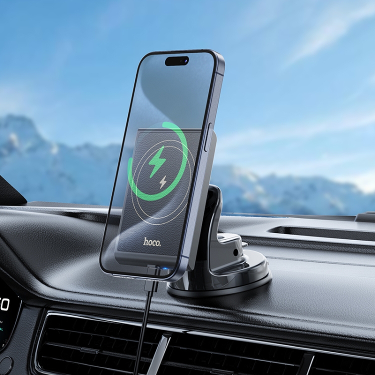 hoco HW20 Precious Magnetic Wireless Fast Charging Car Center Console Holder(Black) hoco HW20 Precious Magnetic Wireless Fast Charging Car Center Console Holder(Black)