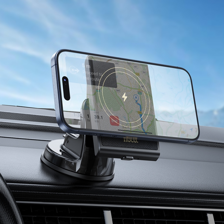 hoco HW20 Precious Magnetic Wireless Fast Charging Car Center Console Holder(Black) hoco HW20 Precious Magnetic Wireless Fast Charging Car Center Console Holder(Black)