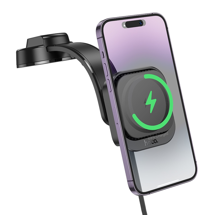 hoco HW24 Might Retractable Magnetic Wireless Fast Charging Car Center Console Holder(Black) hoco HW24 Might Retractable Magnetic Wireless Fast Charging Car Center Console Holder(Black)
