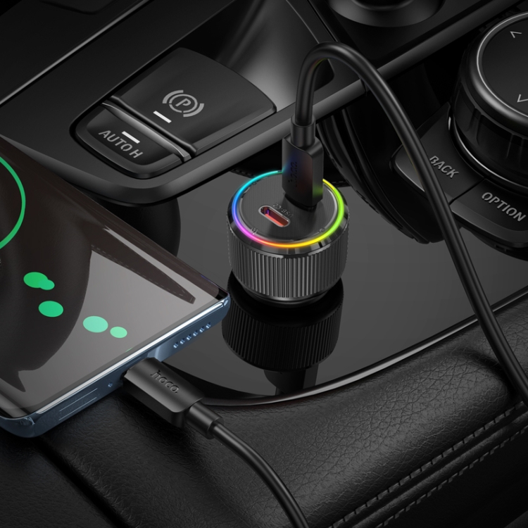 hoco NZ14B Guerrero PD50W Dual Type-C Port Car Charger(Black) hoco NZ14B Guerrero PD50W Dual Type-C Port Car Charger(Black)