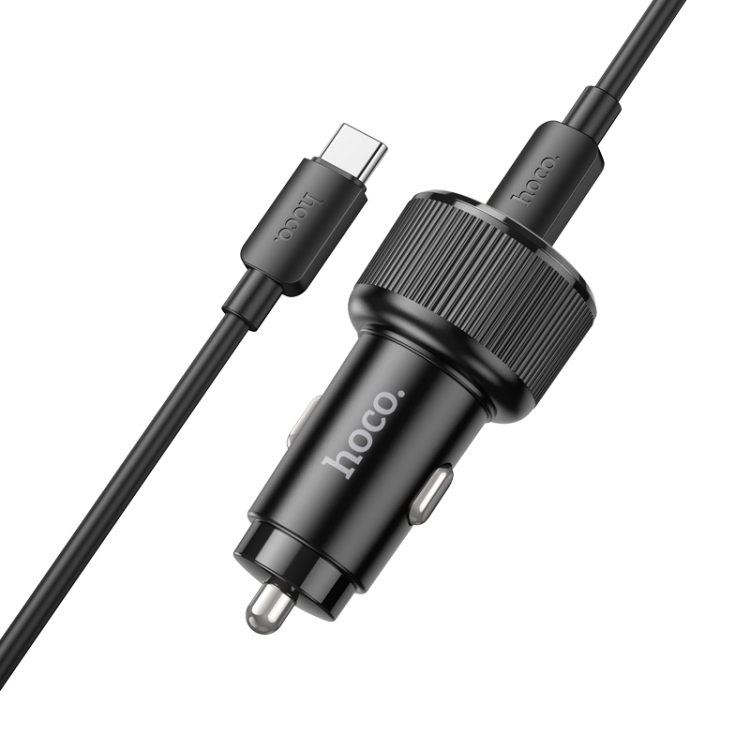 hoco NZ14B Guerrero PD50W Dual Type-C Car Charger with Type-C to Type-C Cable(Black) hoco NZ14B Guerrero PD50W Dual Type-C Car Charger with Type-C to Type-C Cable(Black)
