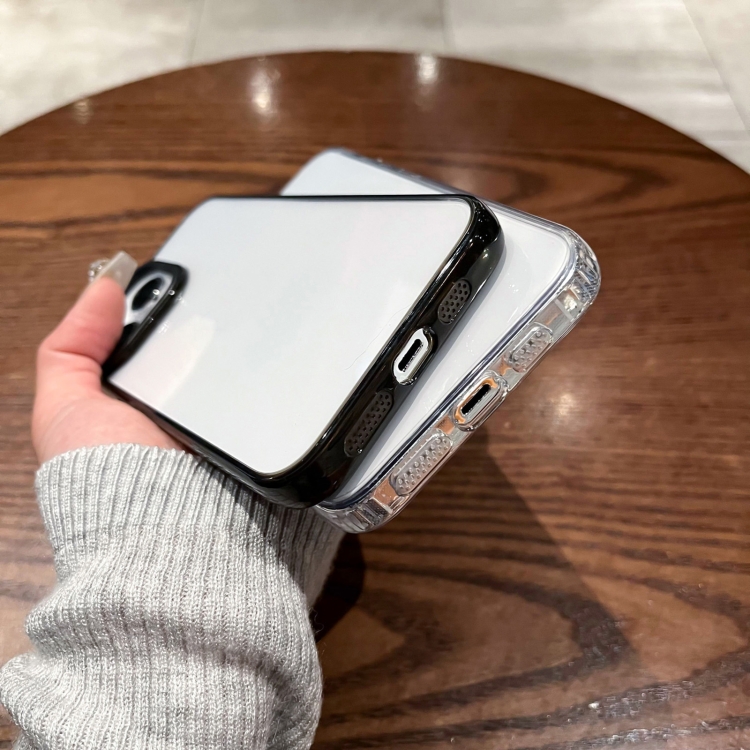 For iPhone 13 Pro Max 2 in 1 Acrylic Transparent Shockproof Phone Case(Black) For iPhone 13 Pro Max 2 in 1 Acrylic Transparent Shockproof Phone Case(Black)