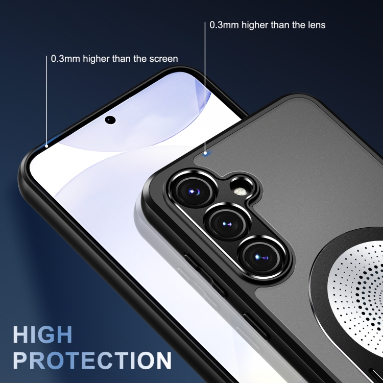 For Samsung Galaxy S23 FE 5G Heat Dissipation Aromatherapy MagSafe Holder Phone Case(Black)