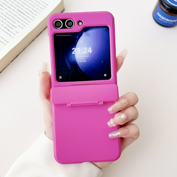 For Samsung Galaxy Z Flip5 5G Skin Feel PC Full Coverage Shockproof Phone Case(Rose Red) For Samsung Galaxy Z Flip5 5G Skin Feel PC Full Coverage Shockproof Phone Case(Rose Red)