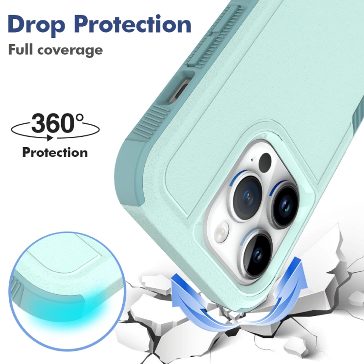 For iPhone 15 Pro 2 in 1 PC + TPU Phone Case(Light Green) For iPhone 15 Pro 2 in 1 PC + TPU Phone Case(Light Green)