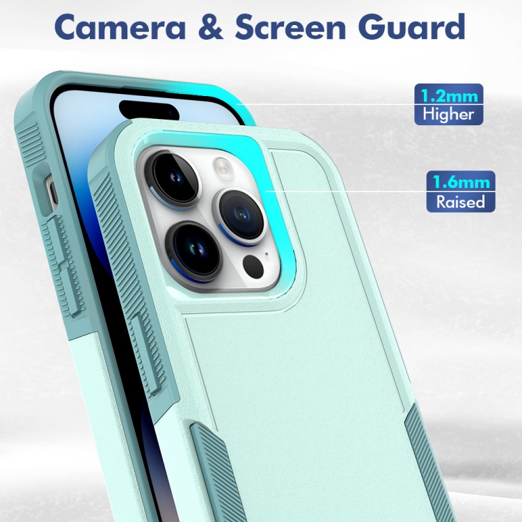 For iPhone 15 Pro 2 in 1 PC + TPU Phone Case(Light Green) For iPhone 15 Pro 2 in 1 PC + TPU Phone Case(Light Green)