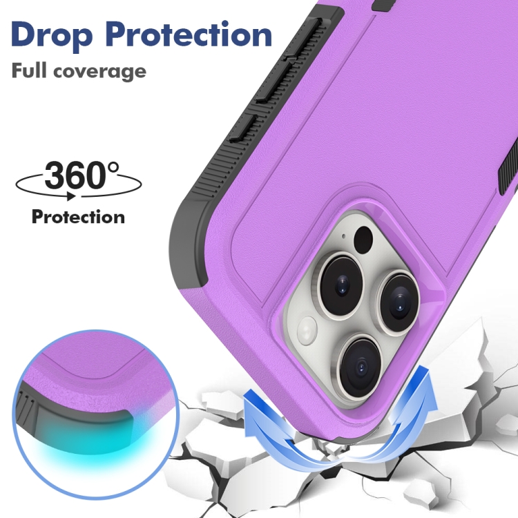 For iPhone 16 Pro 2 in 1 PC + TPU Phone Case(Purple) For iPhone 16 Pro 2 in 1 PC + TPU Phone Case(Purple)