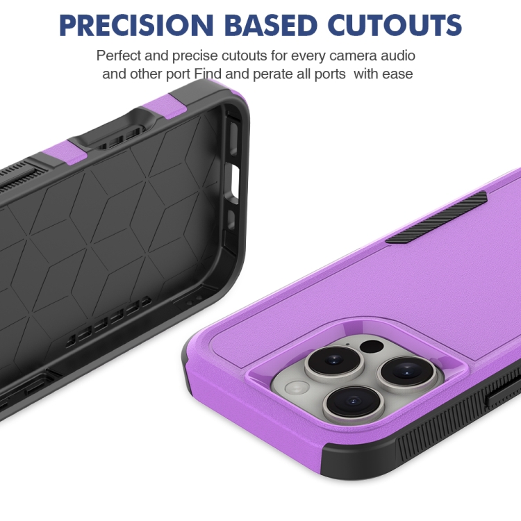 For iPhone 16 Pro 2 in 1 PC + TPU Phone Case(Purple) For iPhone 16 Pro 2 in 1 PC + TPU Phone Case(Purple)