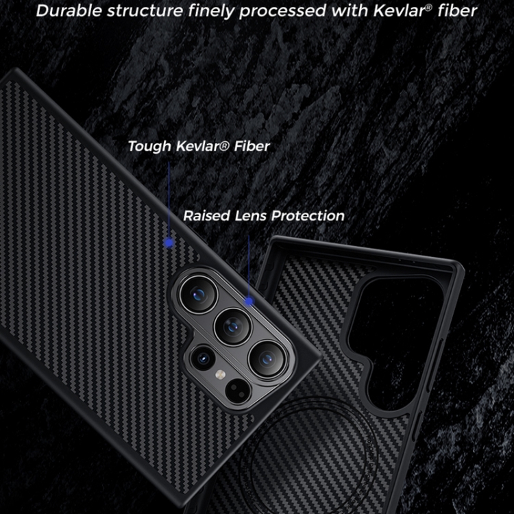 For Samsung Galaxy S24 Ultra 5G Benks 600D MagSafe Kevlar Carbon Fiber Shockproof Phone Case(Black) For Samsung Galaxy S24 Ultra 5G Benks 600D MagSafe Kevlar Carbon Fiber Shockproof Phone Case(Black)