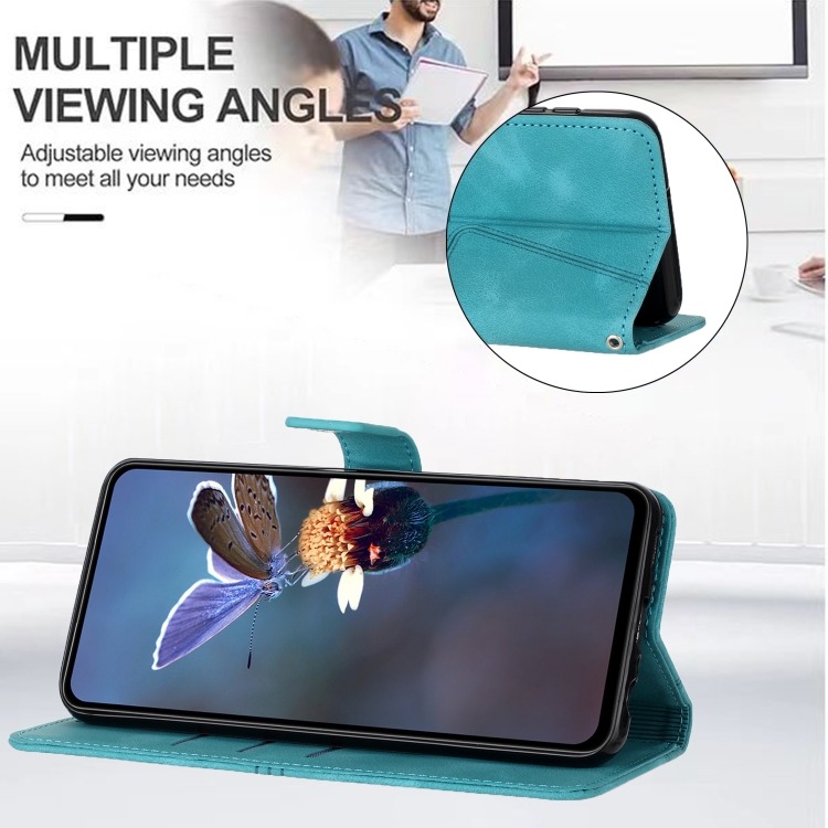 For Samsung Galaxy S24 Ultra 5G Triangle Solid Color Leather Phone Case(Green) For Samsung Galaxy S24 Ultra 5G Triangle Solid Color Leather Phone Case(Green)