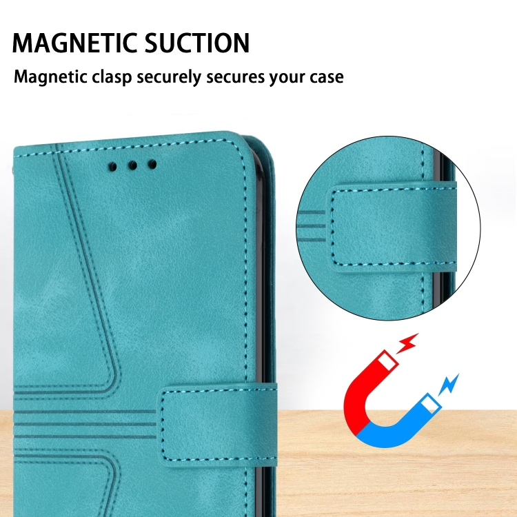 For Samsung Galaxy S24 Ultra 5G Triangle Solid Color Leather Phone Case(Green) For Samsung Galaxy S24 Ultra 5G Triangle Solid Color Leather Phone Case(Green)