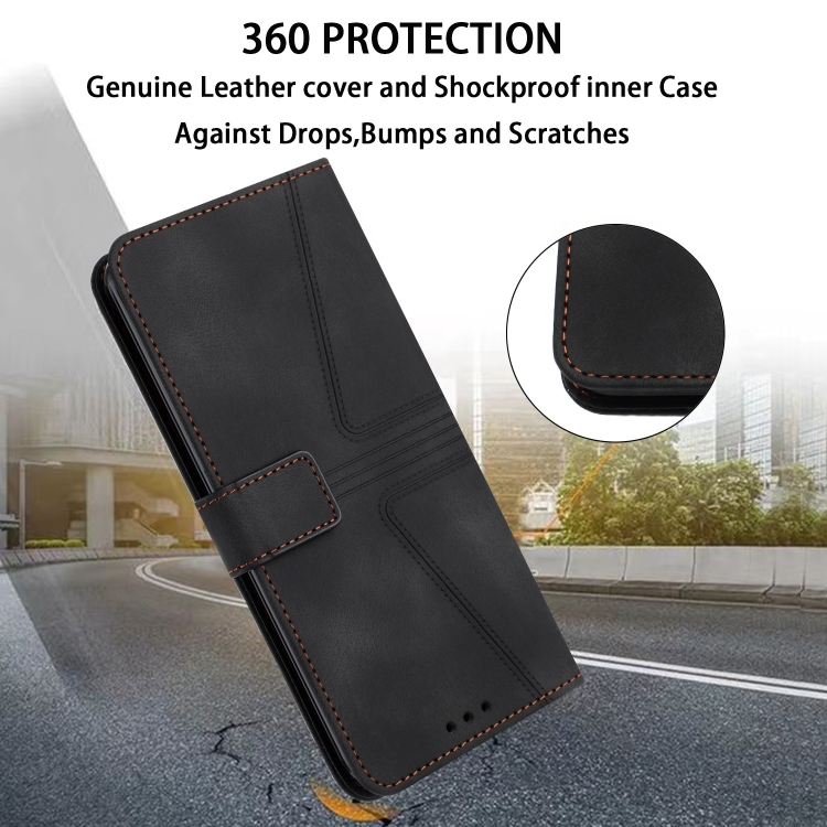 For Samsung Galaxy S21 Ultra 5G Triangle Solid Color Leather Phone Case(Black) For Samsung Galaxy S21 Ultra 5G Triangle Solid Color Leather Phone Case(Black)