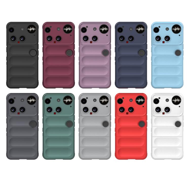For Nothing Phone 3 Magic Shield TPU + Flannel Phone Case(Black)