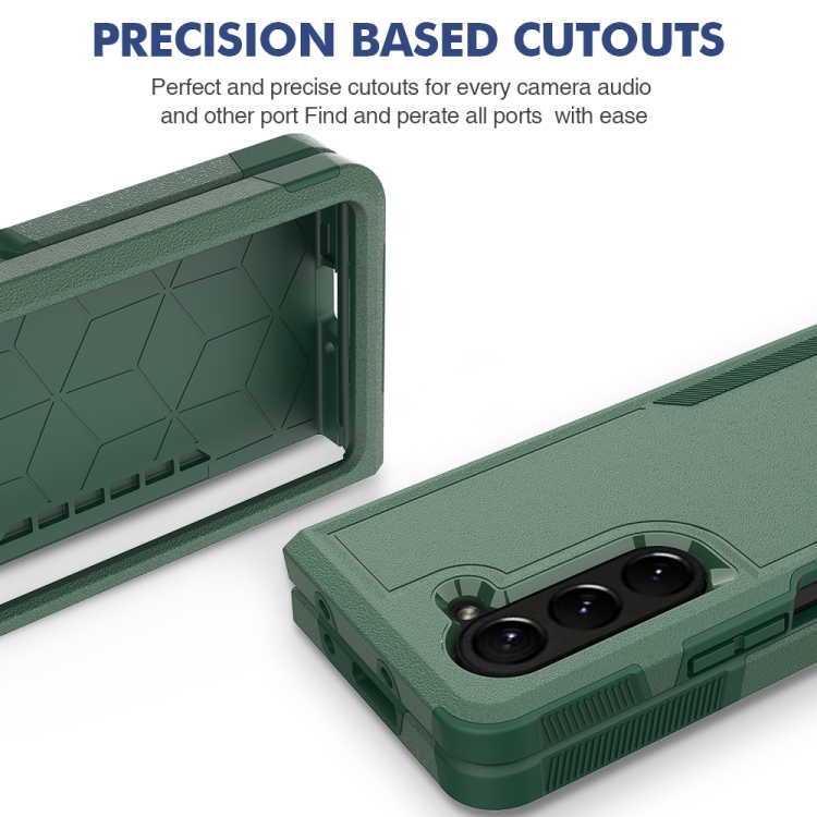 For Samsung Galaxy Z Fold5 2 in 1 PC + TPU Phone Case(Dark Green) For Samsung Galaxy Z Fold5 2 in 1 PC + TPU Phone Case(Dark Green)