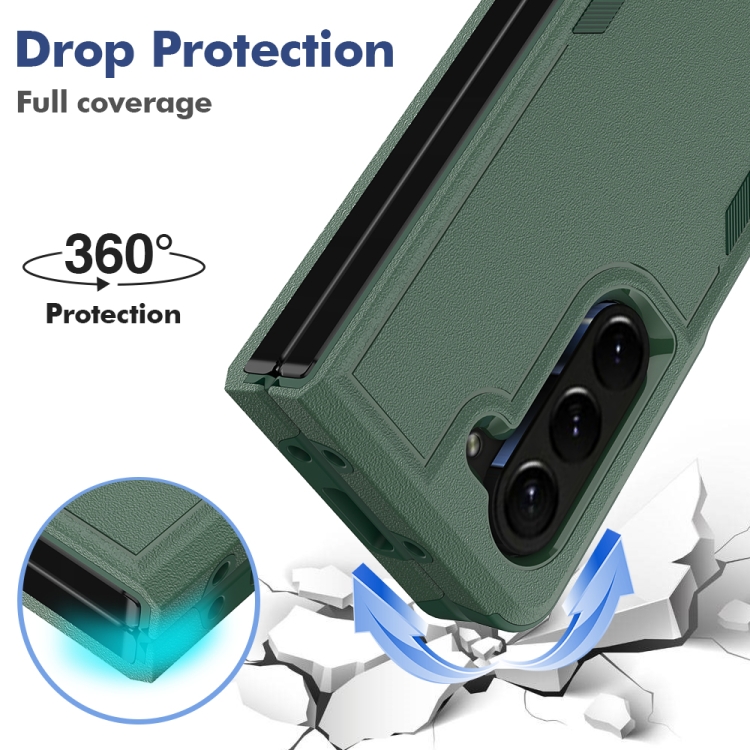 For Samsung Galaxy Z Fold5 2 in 1 PC + TPU Phone Case(Dark Green) For Samsung Galaxy Z Fold5 2 in 1 PC + TPU Phone Case(Dark Green)