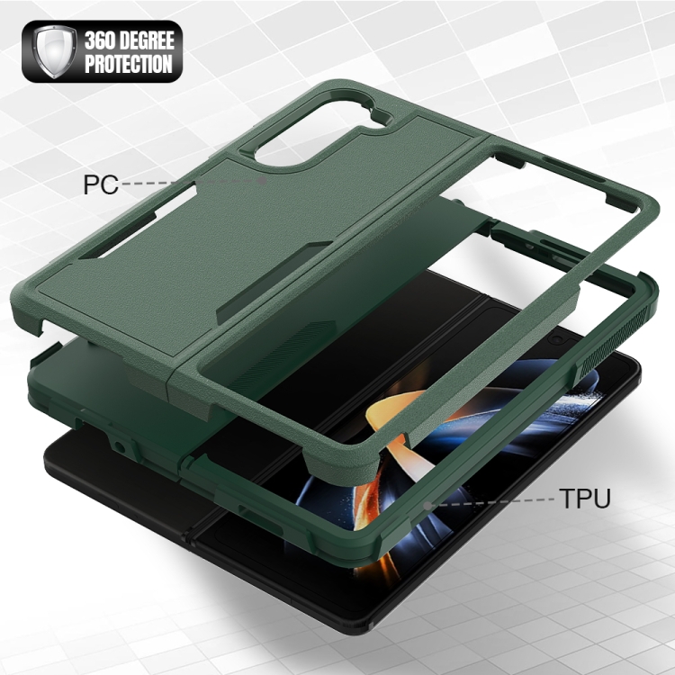 For Samsung Galaxy Z Fold5 2 in 1 PC + TPU Phone Case(Dark Green) For Samsung Galaxy Z Fold5 2 in 1 PC + TPU Phone Case(Dark Green)