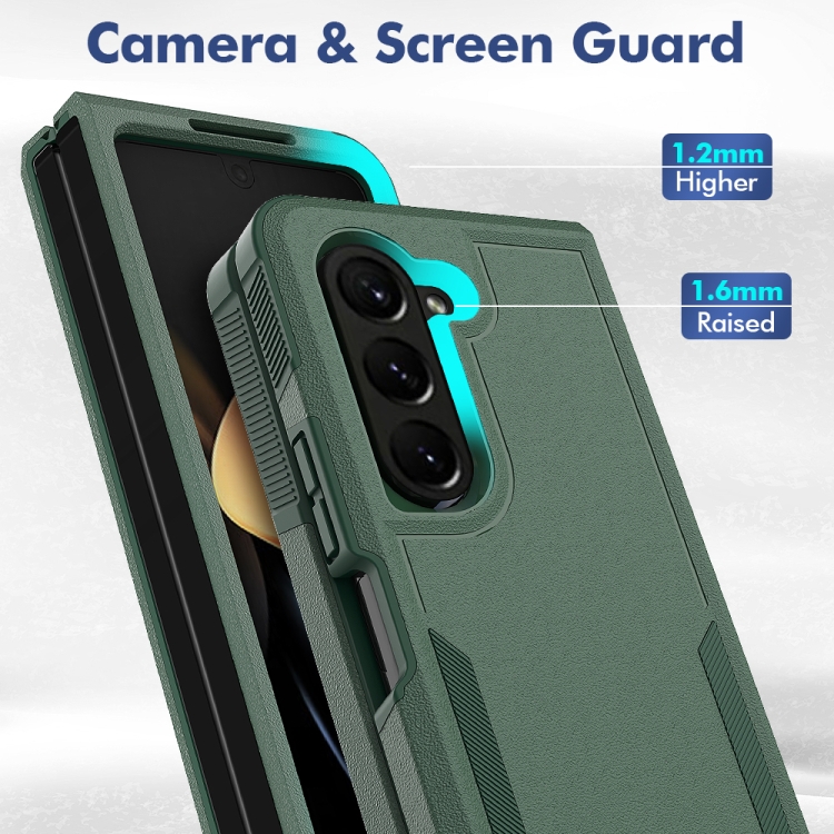 For Samsung Galaxy Z Fold5 2 in 1 PC + TPU Phone Case(Dark Green) For Samsung Galaxy Z Fold5 2 in 1 PC + TPU Phone Case(Dark Green)