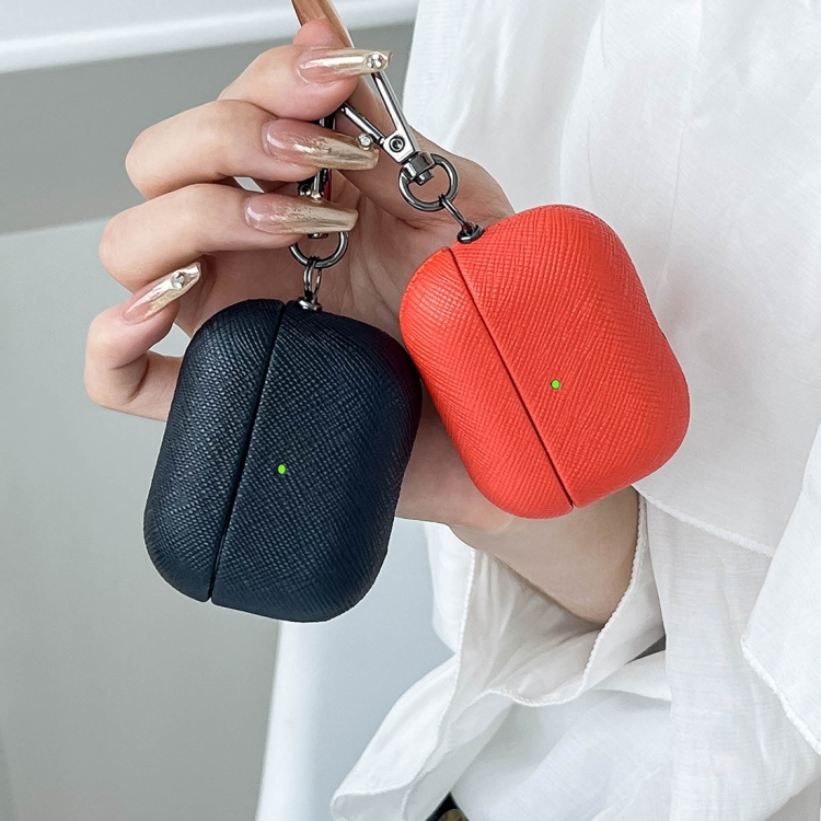 For AirPods Pro Cross Texture PU Leather Bluetooth Earphone Protective Case(Dark Green) For AirPods Pro Cross Texture PU Leather Bluetooth Earphone Protective Case(Dark Green)