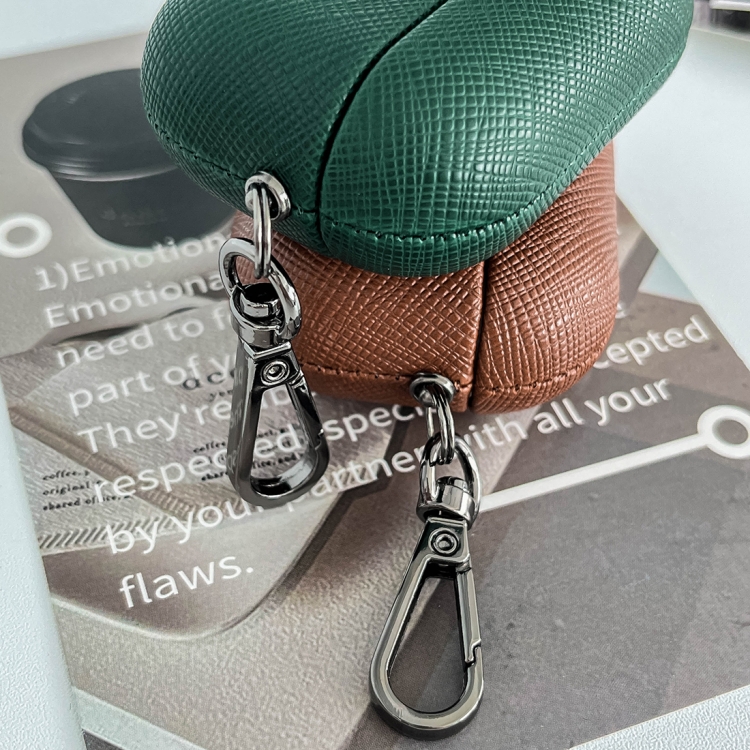For AirPods Pro Cross Texture PU Leather Bluetooth Earphone Protective Case(Dark Green) For AirPods Pro Cross Texture PU Leather Bluetooth Earphone Protective Case(Dark Green)